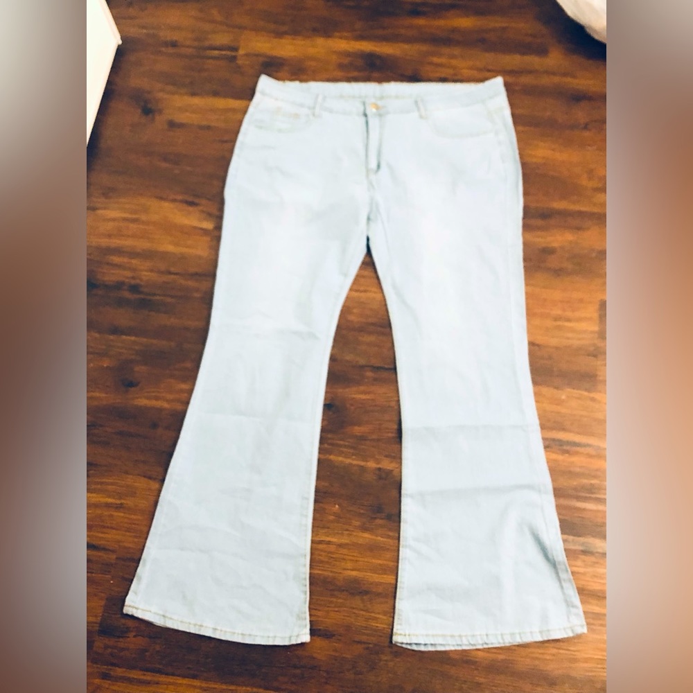 Light blue flare jeans